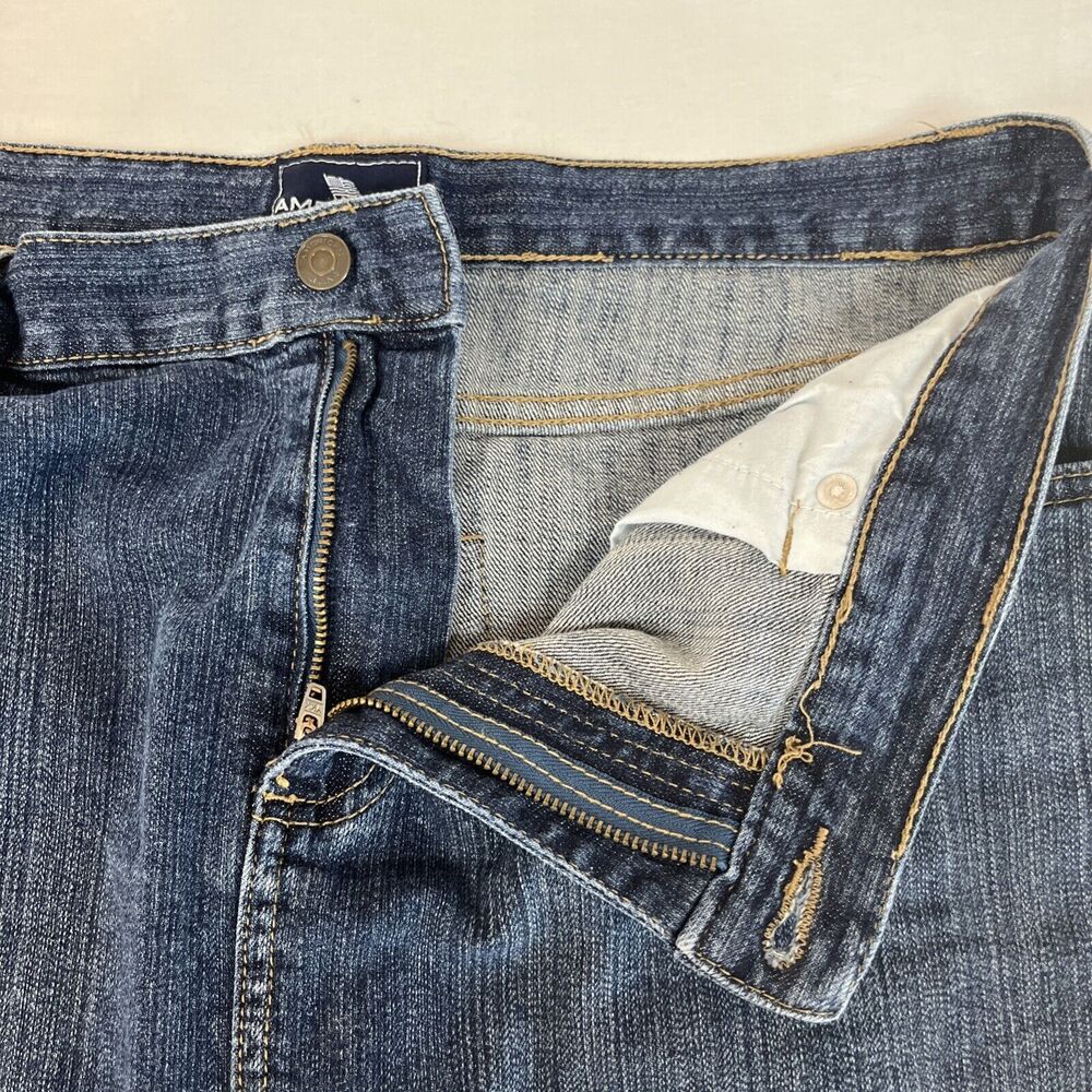 American Living Denim Midi Skirt Size 10 Front and Back Pockets - Picture 5 of 7